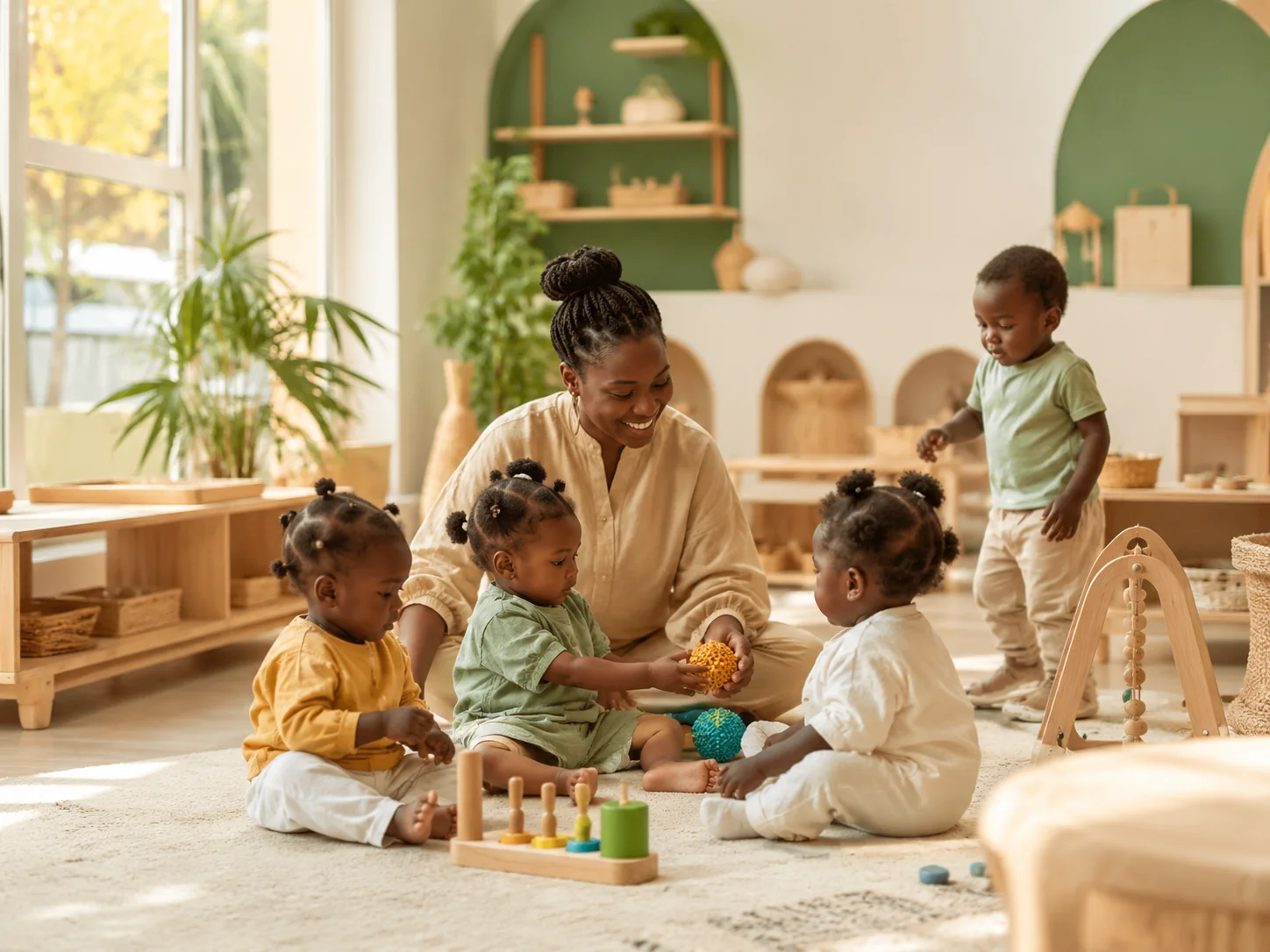 Tout-petits en crèche à Yaaru