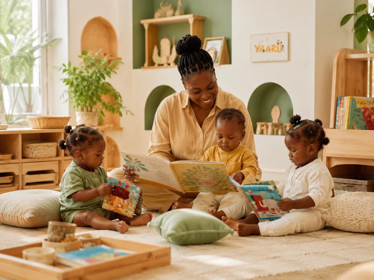 Lecture partagée à la crèche